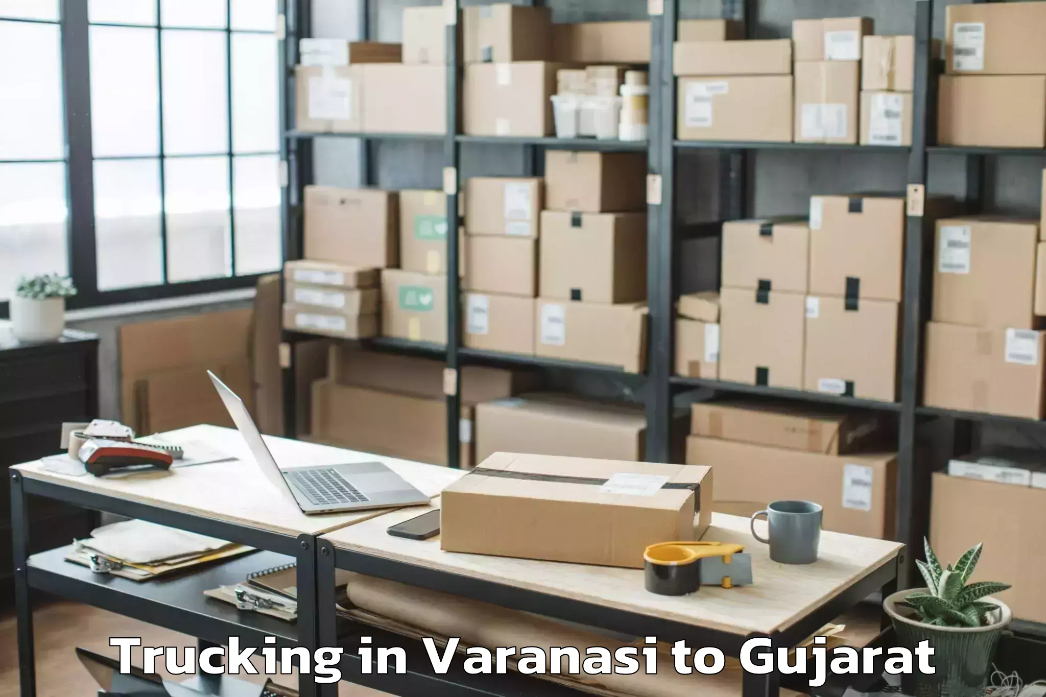 Book Varanasi to Jhulasan Trucking Online